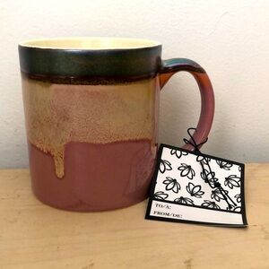 Potters Corner 20 oz  large ceramic mug iridescent fire drop glaze 30% off w ♥️